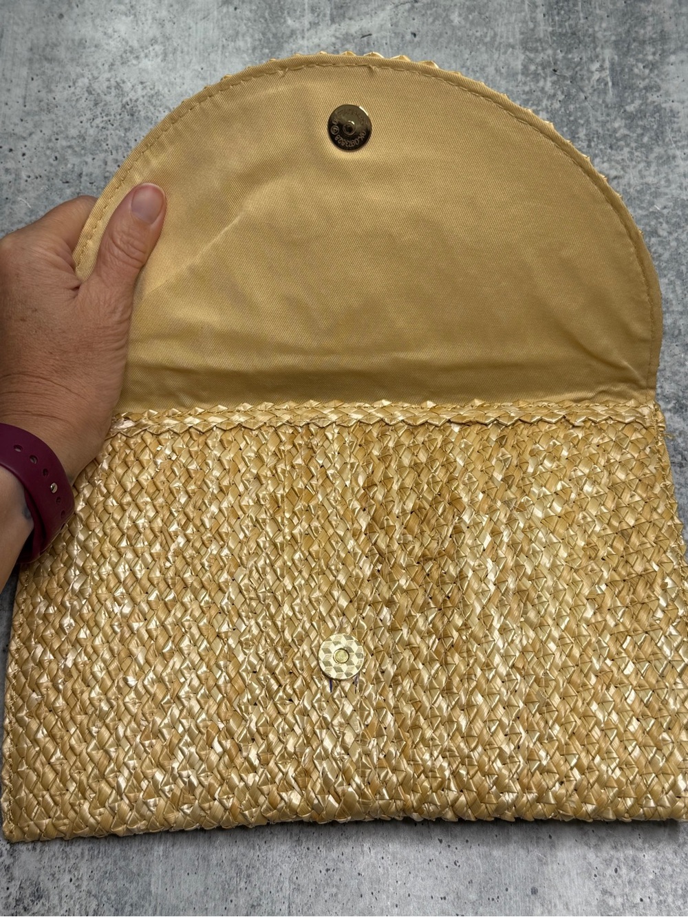 Moda Luxe Raffia Clutch OS - Picture 3 of 6
